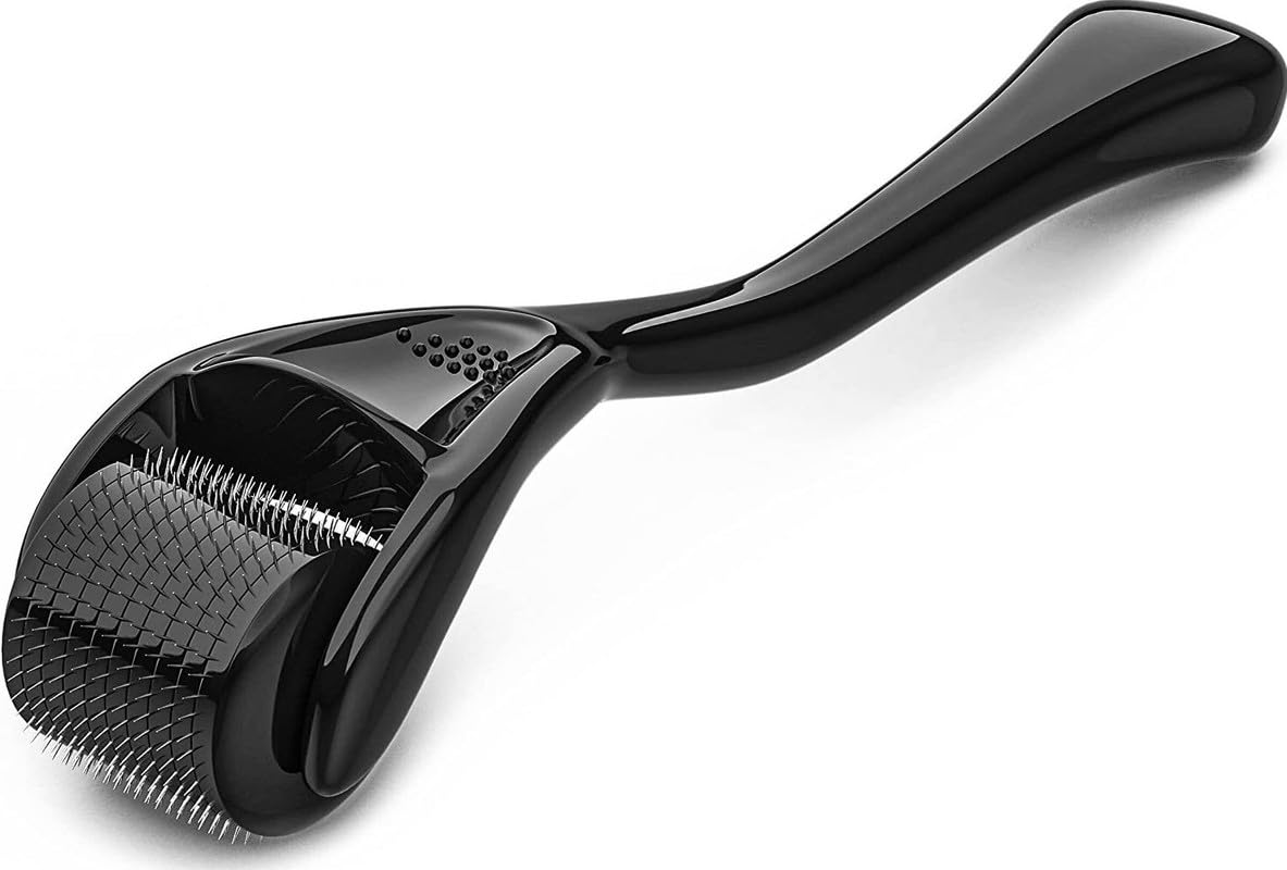 Hair Care For Hair Growth - 540本の針が付いた顔と体の毛の成長促進用ダーマローラー、肌と髭用、0.2mm、0.25mm、0.3mmのマイクロニードルフェイスロールツール