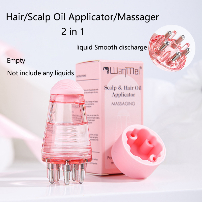 Hair Care Essential Oil - 6ml 頭皮アプリケーター ミニヘッドマッサージローラーボールブラシ 育毛オイル薬液アプリケーターマッサージコーム