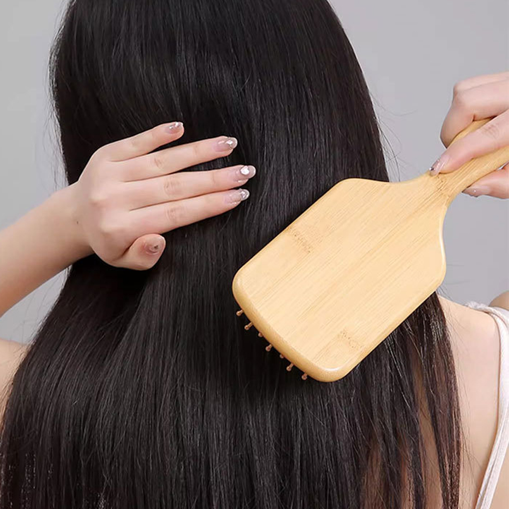 カスタム木製エアクッションコーム,プレミアムバンブーヘアブラ - Bamboo Hair Brush のレビューと価格