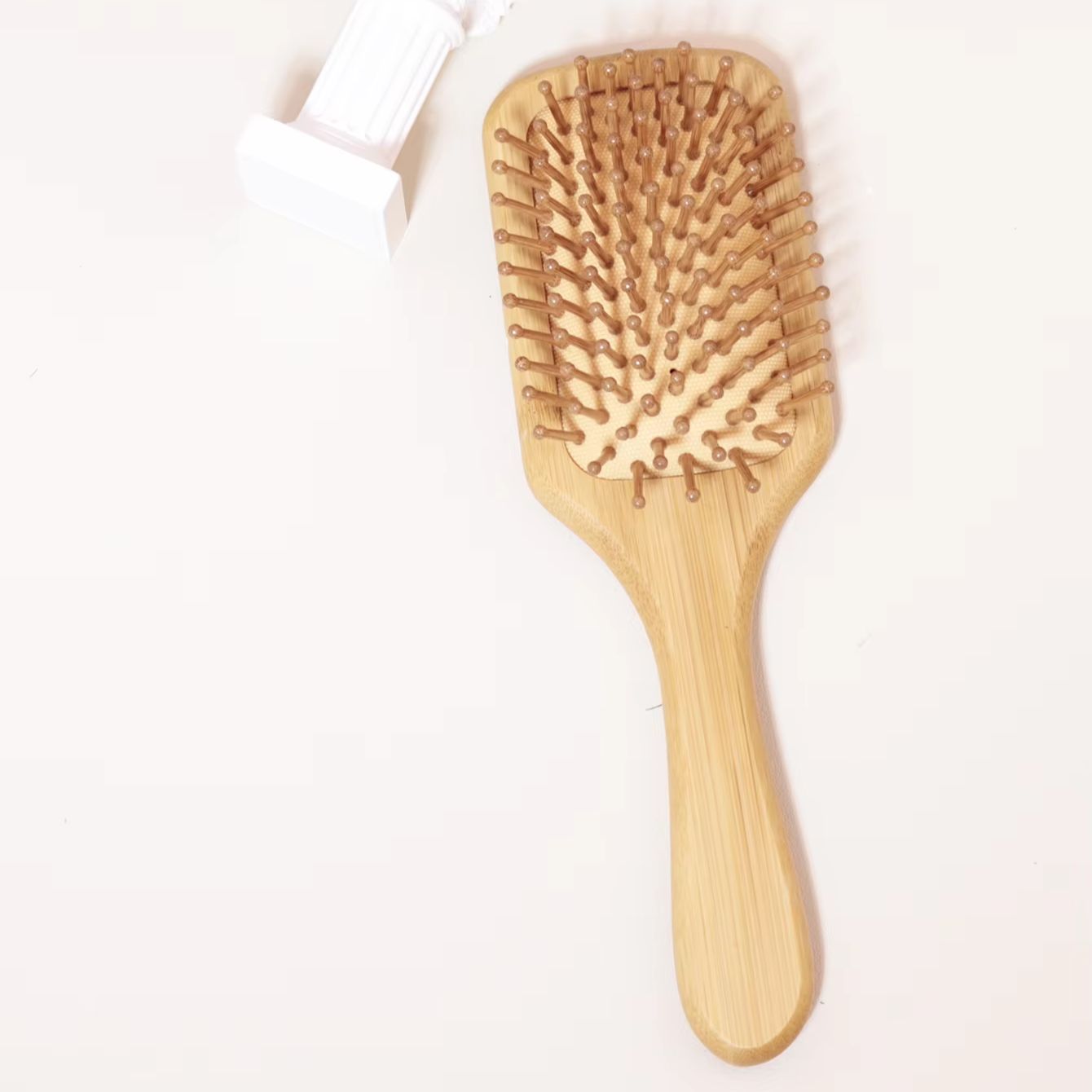 天然竹製木製エアクッションコーム、マッサージ歯用の静電気防止 - Bamboo Hair Brush のレビューと価格