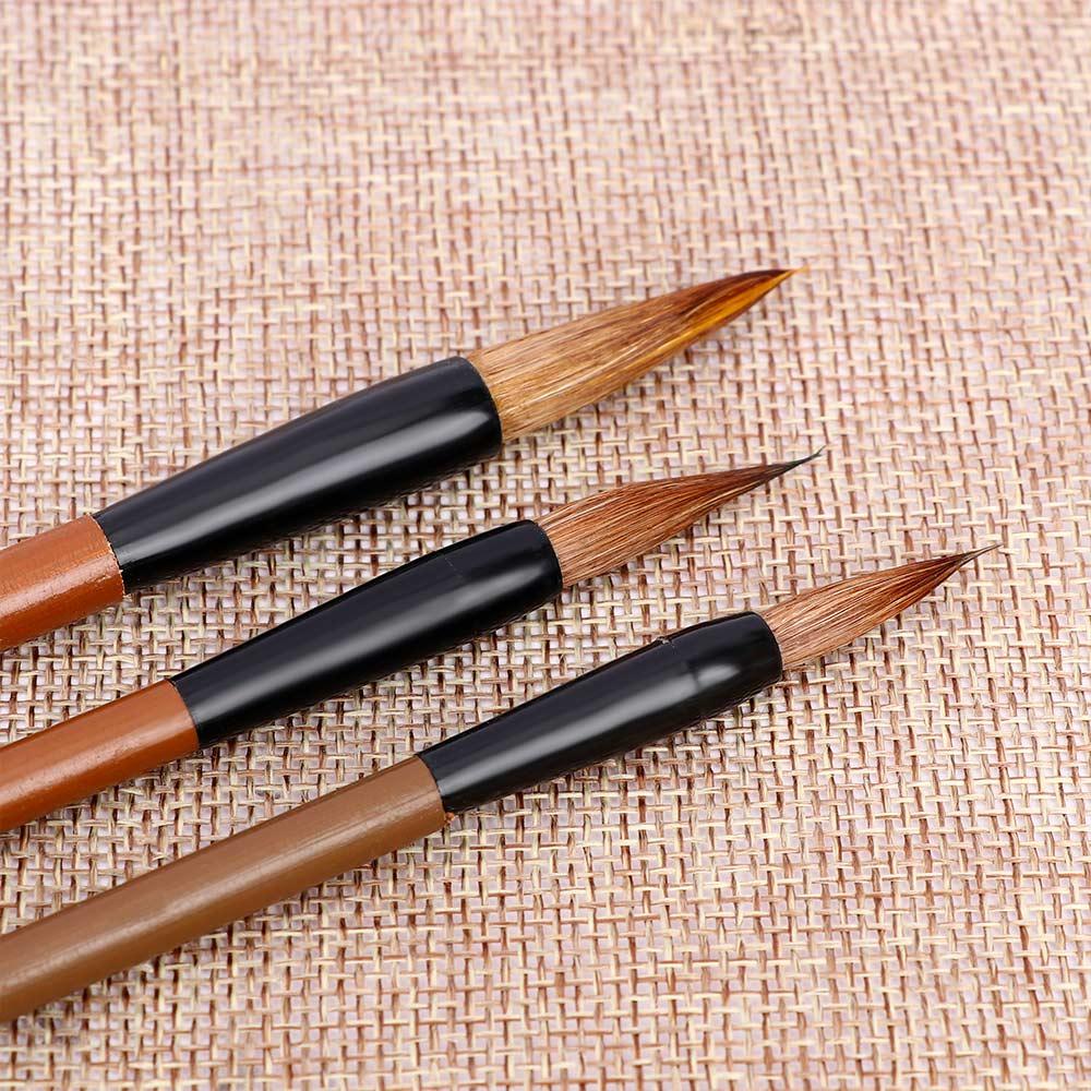 6 ピース/セット絵画ブラシ竹狼毛練習筆伝統的な中国の書道筆 - Bamboo Hair Brush のレビューと価格