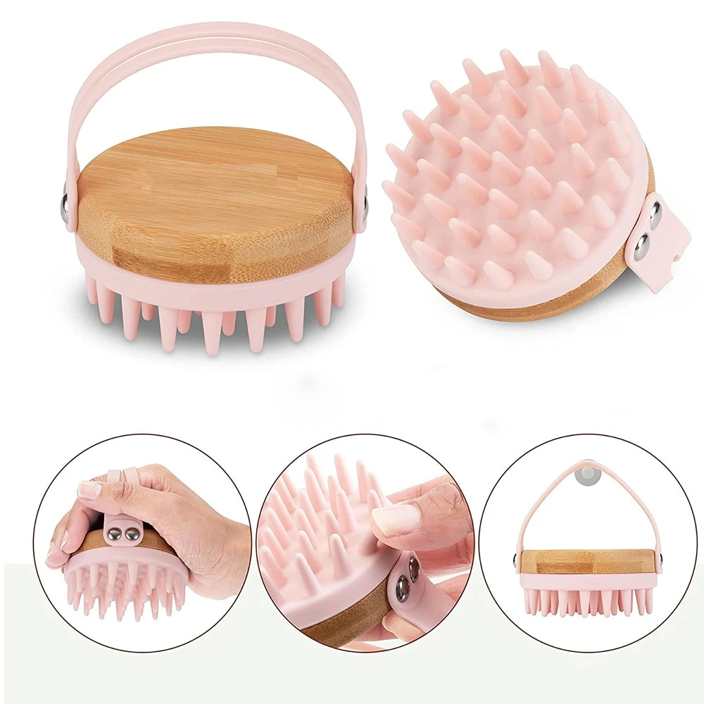 新しい頭皮マッサージシャンプーブラシ木製ウェットとドライヘア - Bamboo Hair Brush のレビューと価格