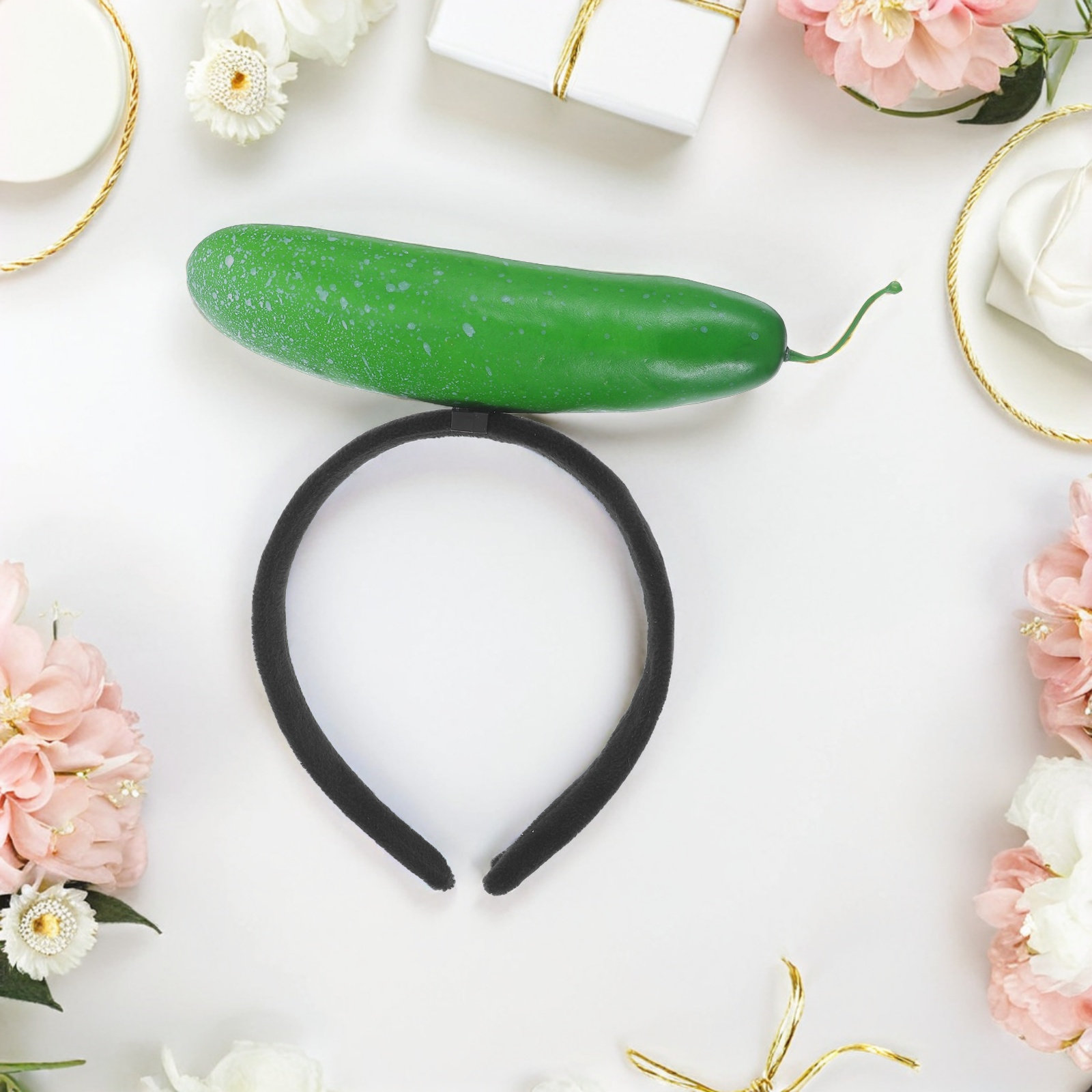 2個セット コスチュームキュウリヘッドバンド 面白い野菜ヘア - Hair Care Vegetables のレビューと価格