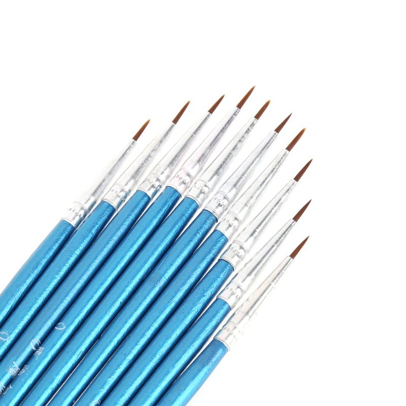 10 個ナイロンヘアブラシフックラインペンアーティスト水彩ア - Bamboo Hair Brush のレビューと価格