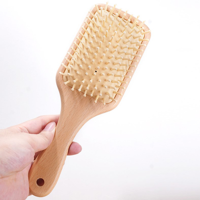 プロの帯電防止木製エアバッグ,ヘアブラシ,頭皮ケア - Bamboo Hair Brush のレビューと価格