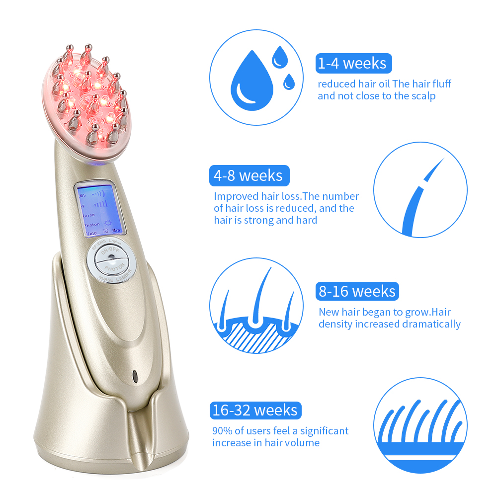 電気レーザー育毛コーム,赤外線ems RF振動マッサージャー - Hair Care For Hair Growth のレビューと価格