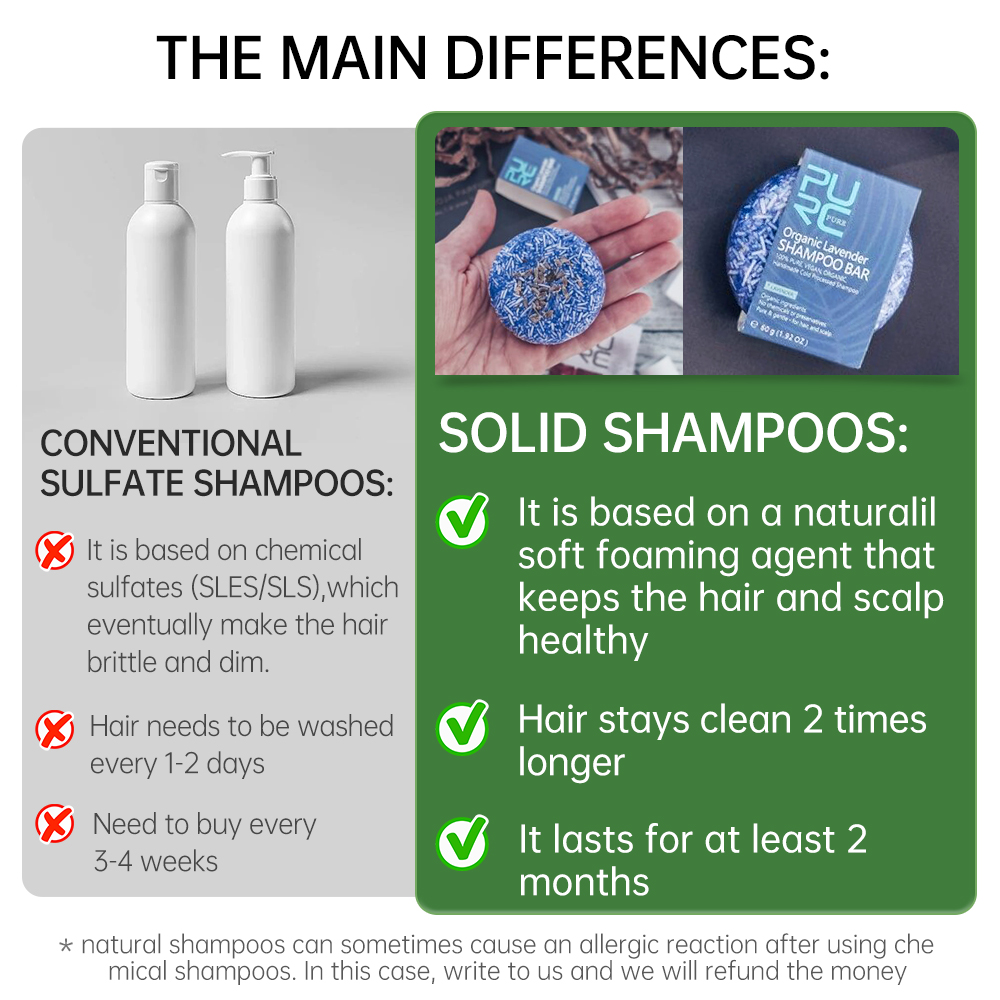紫-手作りの有機シャンプーバー100%,保湿,修復,傷防止, - Hair Care Pantene のレビューと価格