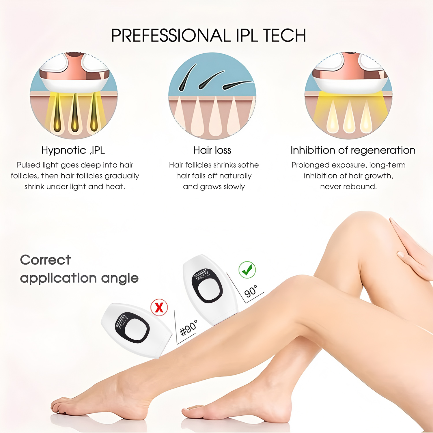 美容ケア IPL 脱毛装置 990000 フラッシュ 無痛永 - From Home Hair Care のレビューと価格