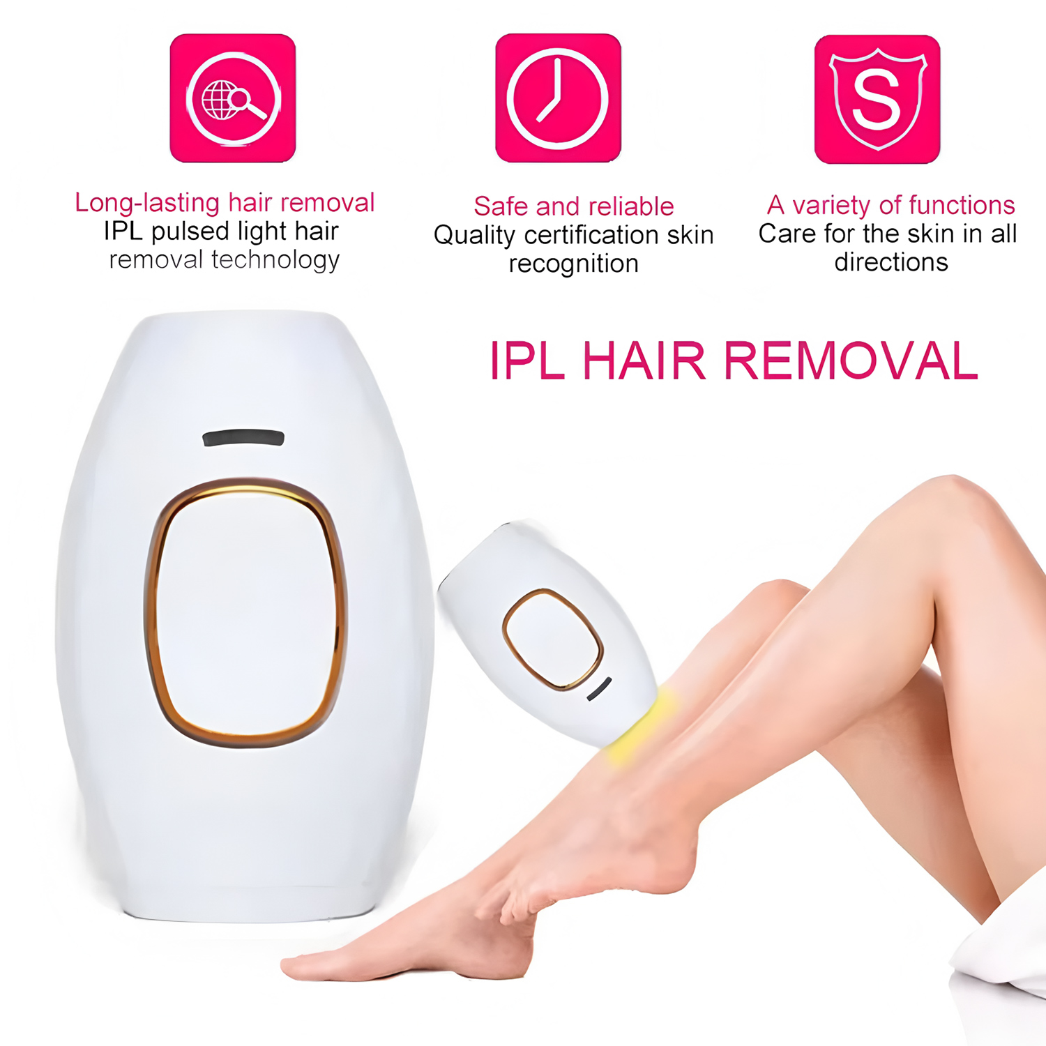 家庭用ミニスマートハンドヘルド999999レーザー脱毛器 男 - From Home Hair Care のレビューと価格