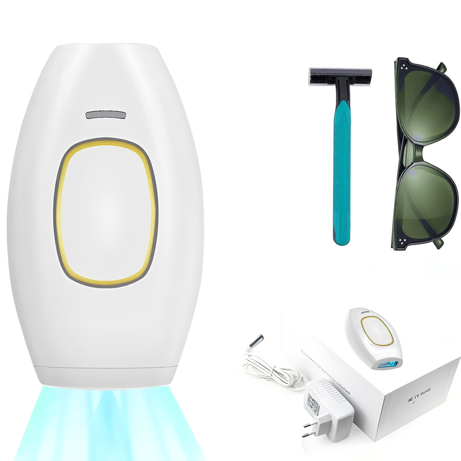 家庭用ミニスマートハンドヘルド999999レーザー脱毛器 男 - From Home Hair Care のレビューと価格