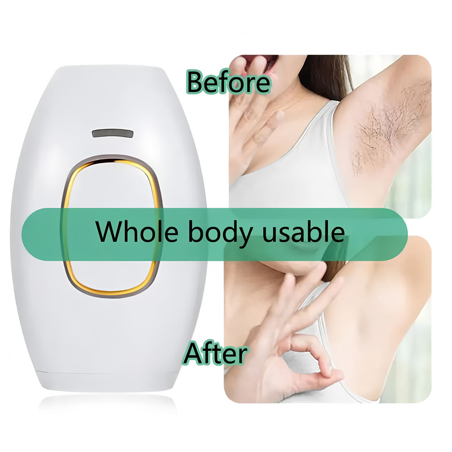 家庭用ミニスマートハンドヘルド999999レーザー脱毛器 男 - From Home Hair Care のレビューと価格